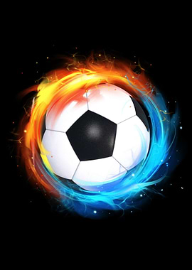 Ball Football on Fire