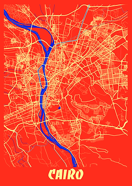 Cairo Retro City Map