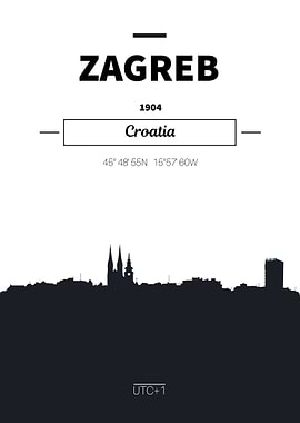 Zagreb Croatia skyline
