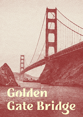 Retro Golden Gate Bridge