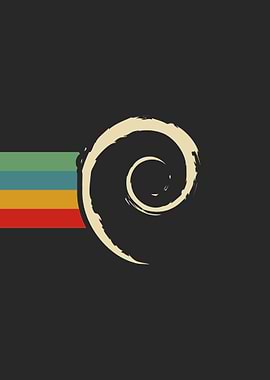 Dark black DEBIAN OS