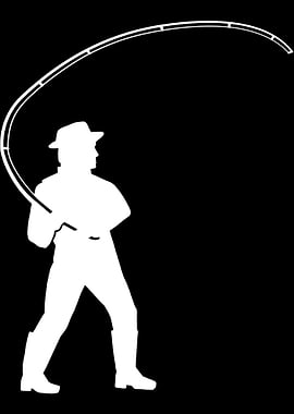 Fisherman fishing rod