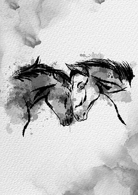 Horses in love