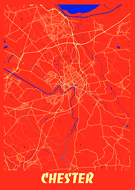 Chester Retro City Map