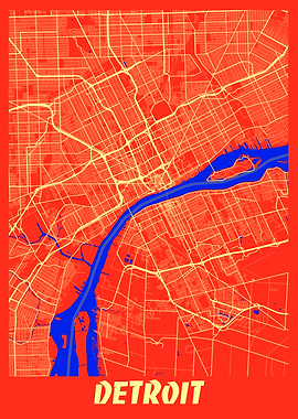 Detroit Retro City Map