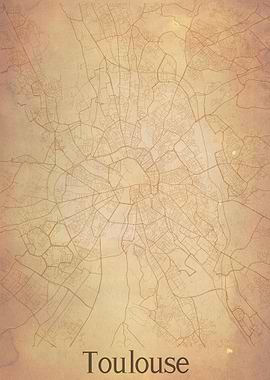 Toulouse France City Map