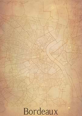 Bordeaux France City Map