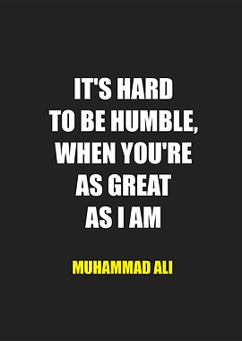 its hard to be humble
