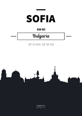 Sofia Bulgaria skyline