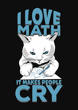 Funny Math Cat Design