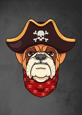 Pirate costume bulldog