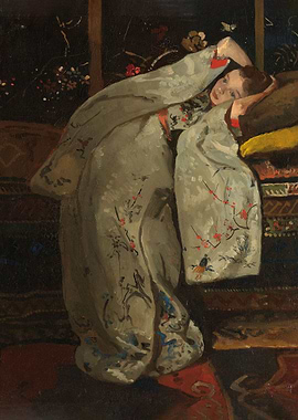 Girl in a White Kimono