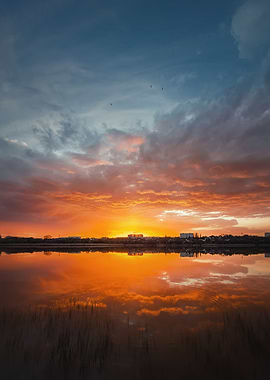 Silent tranquil evening