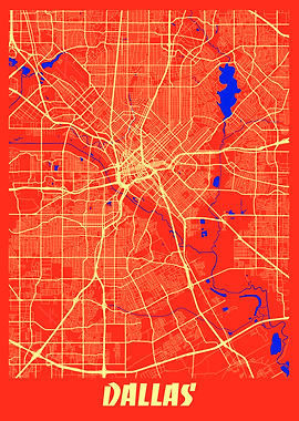 Dallas Retro City Map