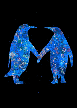 Penguin cute couple