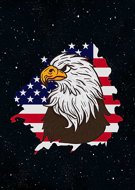 Eagle American Flag