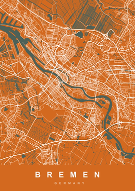 BREMEN City Map Germany