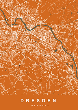 DRESDEN City Map Germany