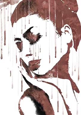 Coffee painting woman