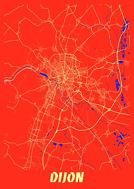 Dijon Retro City Map