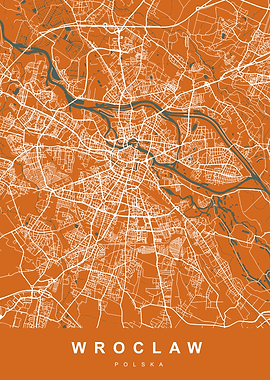 WROCLAW City Map Polska