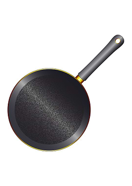 Black Metal Frying Pan