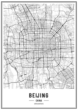 Beijing citymap poster
