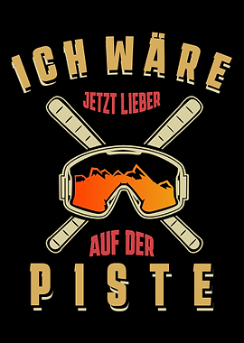Lustiger Skifahrer Spruch