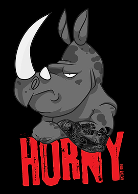 Funny Horny Rhino