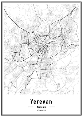 Yeravan Citymap poster