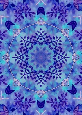 Blue Watercolor Mandala