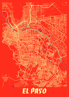 El Paso Retro City Map