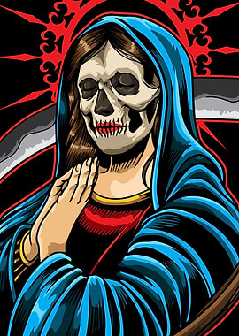 Santa Muerte Praying