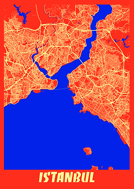 Istanbul Retro City Map