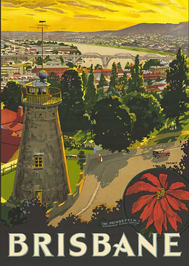 Vintage Brisbane Poster
