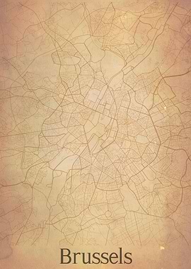 Brussels Belgium City Map