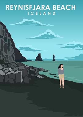 Reynisfjara Beach Art