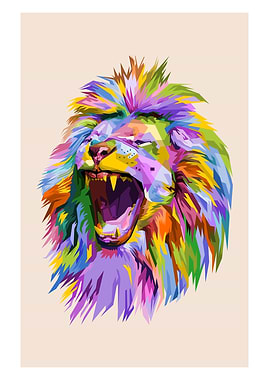 COLORFOL ROARING LION