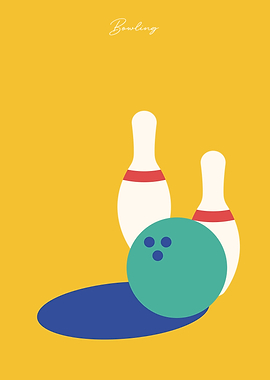 Sports Bowling Wall Poster