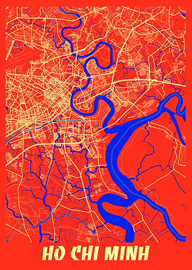 Ho Chi Minh Retro City Map
