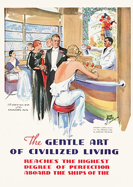 Retro France Travel Poster