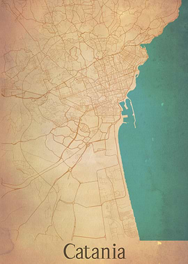 Catania Italia City Map