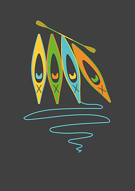 Colorful Kayaks Outdoor