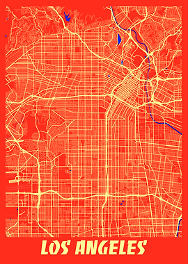 Los Angeles Retro City Map