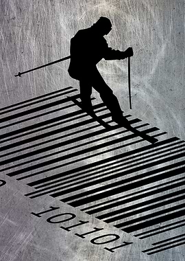 SKIING ANGLE UPC BARCODE