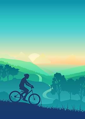 Cycling Wall Poster