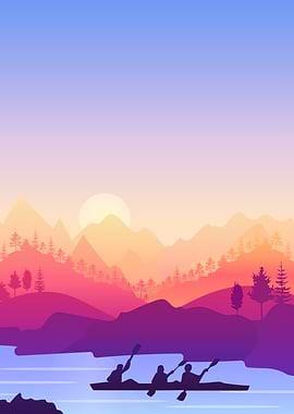 Sports Kayaking Wall Art