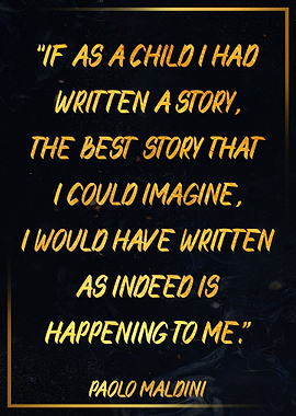 Paolo Maldini Quote Art