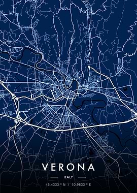 Verona City Map Blueprint