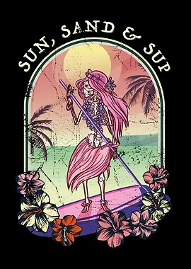 Standup Paddle Board Retro